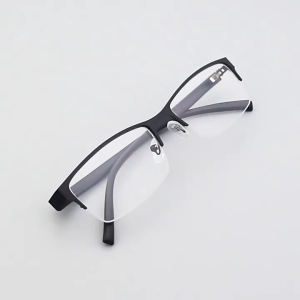 Kacamata Anti Radiasi Photocromic lensa setengah pelek logam pria yang dapat dipertukarkan