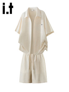 izzue | Summer New Model Tencel Linen Cool Sensation Simple Loose Mens Set