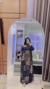 Dress Rayon Motif Bunga Bahan Rayon Premium Terlaris Ld 115 Pb 135 Busui Friendly