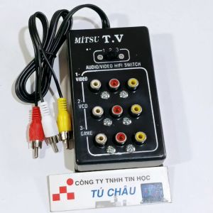 Bộ chia AV 1 ra 3 Kênh / Multi Box Audio - Video Hifi Switch chia AV...