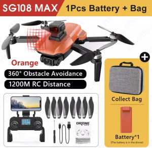 [Thailand Spot][Fast Delivery]ZLL SG108MAX Drones 4K Professional 5G WIFI GPS Dron มอเตอร์แบบไม่มีแปรง360 การหลีกเลี่ยงอุปสรรค RC Quadcopters VS L900 PRO SE Drones
