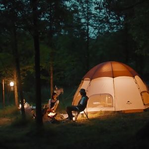 Tenda Camping Naturehike MG Octagonal 4P NH22ZP012 Tenda Korean Glamping Kemah Keluarga 4 Orang Estetik Frame Alloy Dome Tahan Air Outdoor