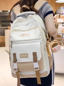 OUDENGPAI | Lightweight Girls Backpack Primary And High School Students Shoulder Bag Casual Simple Style Medium Waterproof Fitness Scene