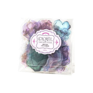 100 sheets/pack 1 Style Watercolor Wash Stickers Collage Base Layered Color Collection for Hand Account
