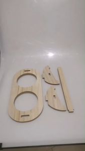 Elevated Cat Bowls Sturdy Wood Rack 15° Tilted Adjustable Raised Cat Bowl Stand with Stainless Steel Bowls Non-Slip Feet for Cats Feeder