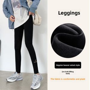Thickened Fleece Womens Pants Spring Autumn Winter Outerwear Elastic Stretchy Trousers plus Size Bottoms Casual Leggings