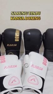 SARUNG TANGAN TINJU KANSA BOXING GLOVES KARATE MUAYTHAI DEWASA PU BREATHABLE