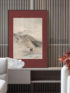 New Chinese Style Living Room Sofa Background Wall Decorative Painting Villa Restaurant Landscape Vertical Hanging Artwork