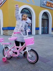 Bike for Kids Ages 2-13 Steel Frame Training Wheels 12/16/18 Inch with Basket - High-Quality Children Bicycle