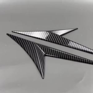 V Shape Universal Fits Car Side Fender Vent Sticker Car Body Decoration Auto Bonnet Air Intake Flow Hood Scoop Cover