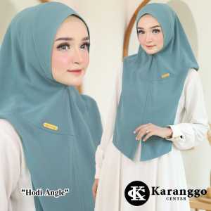 Hijab Instan Hoodie Angel Model Unik Seruty Premium Quality Karanggo - Bahan Ceruti Premium, Ukuran PD 60cm PB 65cm (Label Plat Akrilik)