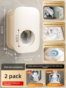 ROLONG | Automatic Toothpaste Squeezer Wall Mount Toothbrush Holder