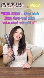 Máy làm tóc đa năng 4in1 Kemei KM-1397 điều chỉnh 4 mức nhiệt độ có thể duỗi tóc uốn xoăn bấm xù uốn sóng hippie - Hàng chính hãng