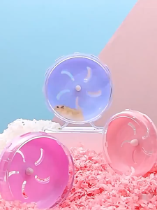 Hamster Guinea Pig Small Animals Silent Running Exercise Wheel with Metal Stand Holder / Toy 12CM 14CM 17CM 21CM