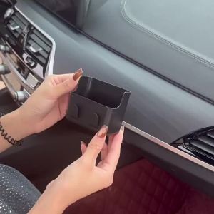 SEAMETAL Self Adhesive Car Storage Box Multi-functional Phone Key Coin Holder Hook Organizer Universal for Glass Wall Desk