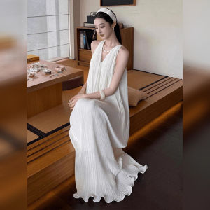 DANTING | Elegant Pleated Spaghetti Strap Dress