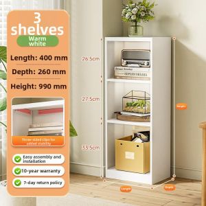 Corner Storage Bookshelf with Door Space Saving Organizer