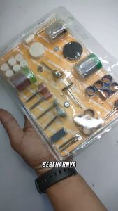 Set 105 pcs mata bor tuner poles potong ampelas gerinda dremel bor mini