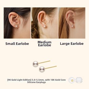 Helas | Elegant Akoya Seawater Pearl Earrings 9K Gold