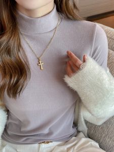 MiiOW | Warm Fleece-lined Turtleneck T-shirt