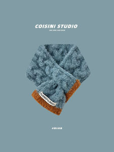 New 2025 Color Block Cross Small Scarf Womens Autumn Winter Warm Versatile Neck Protection Fashionable Scarf Trendy Accessory