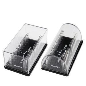 Acrylic dental consumables shelf dental tool storage oral materials circular transparent flip arch wire box