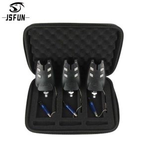 JSFUN-Wireless Digital Fishing Alarm Sets Fishing Bite Sound Alert Kit Changeable Color LED Alarm Indicator