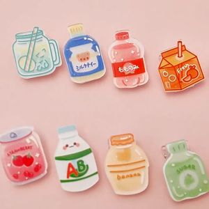 MOMO 1PC Creative Cartoon Beverage Bottle Style Clip Notebook PP Clip School Office Stationery Supplies