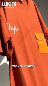 𝐇𝐎𝐎𝐅𝐋𝐀 𝐊𝐈𝐃𝐒 - Kaos Couple Family Lukita Sarimbit Series Autumn Orange