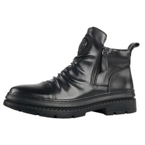 JIFANPAUL | High-top British Style Mens Boots with Side Zipper