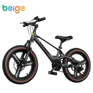 Beige จักรยาน 18/20 นิ้ว จักรยานเด็ก จักรยานเสือหมอบ เบรกดิสก์คู่ จักรยานมีเกียร์  โช๊ครับแรงกระแทก พร้อมไฟหน้า จักรยานเสือภูเขา