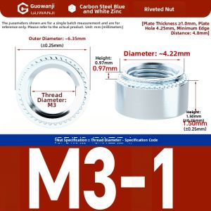GUWANJI | Galvanized Stainless Steel Press Nut