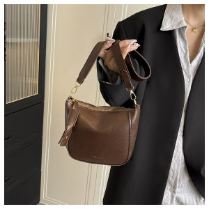 Retro Women Small Phone Bag PU Leather Shoulder Crossbody Bag Solid Color Vintage Dumpling Bag