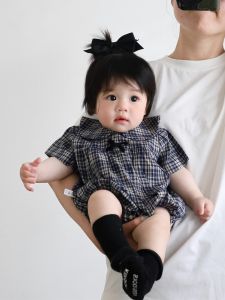 Summer Outfit for Baby Girls Short Sleeve Breathable Triangle Design Clothing Infant Pants Cover Outdoor Wear for Small Age Babies