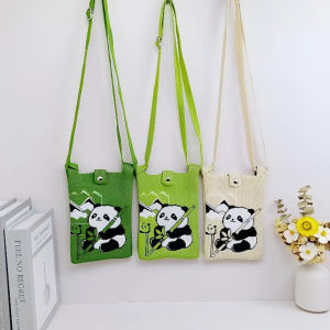 2024 New Arrival Chengdu Grandpa Panda Knitting Mobile Phone Bag Cute Handbag Shoulder Crossbody Phone Bag Coin Purse