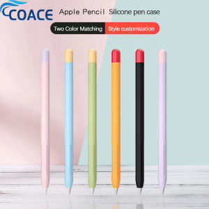 CoAce Colorful case For Apple Pencil 2nd Case Pencil case Tablet Touch Stylus Pen Protective Cover Pouch Portable Soft Silicone Case
