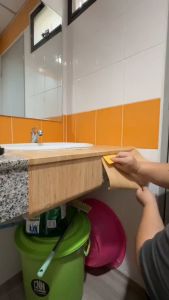 สติ๊กเกอร์ลายไม้ติดเฟอร์นิเจอร์ ติดได้เลยมีกาวในตัว ติดโต๊ะ วอลเปเปอร์ลายไม้ ติดตู้ ติดประตู กันน้ำ เช็ดคราบออกง่าย Wallpaper ติดต่อได้