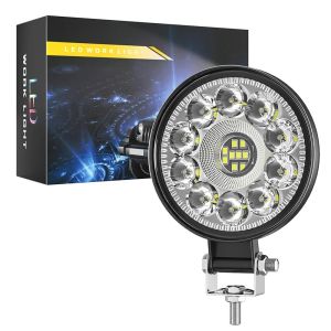 Đèn LED Làm Việc Ô Tô Tròn 3 Inch 21LED Đèn Pha Phụ Trợ Xe Địa Hình Đèn Sửa Đổi IP67 Đèn Chiếu Sáng Phụ Bền