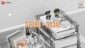 Oxihom Rak Dokumen Rak Kertas Stationary Rak Susun Rak Meja Stackable