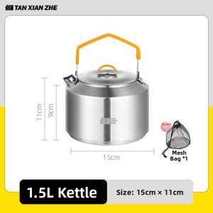 TanXianZhe | Outdoor Portable 304 Stainless Steel Tea Kettle