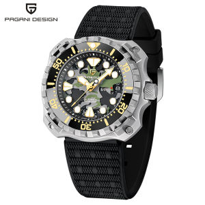 100% original Pagani Design Mens Military Camouflage Hollow Dial 40mm men automatic mechanical watch Japan NH35 men watch 200M watertight watch 手表 PD-YN009