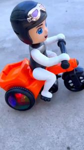 รถของเล่น ของเล่นรถจักรยานยนสามล้อมีคนขับ มีเสียงเพลง มีไฟ น่ารักแสนสนุก ของขวัญสำหรับเด็ก สินค้าพร้อมส่ง