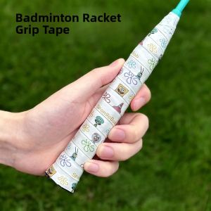 Professional Level Sponge Bob Cartoon Badminton Racket Grip Shock Absorption Sweat Absorbent Band Tennis Racket Cute Anti-Slip Wrap