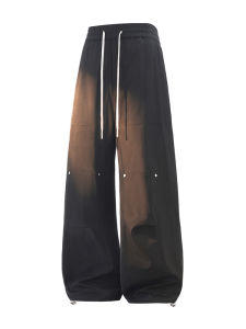 Quần Ống Đứng Rộng Rãi Thường Ngày Cho Nam Mùa Xuân Thu Quần Nỉ Thể Thao Cạp Vừa Quần Dài Polyester Phong Cách Mỹ