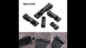Bộ 5 Molle Webbing Buckle Set Dành Cho Cắm Trại Đi Bộ Đường Dài Ngoài Trời Chiến Thuật Quân Sự Ba Lô Dây Đeo Dây Cuối Clip Điều Chỉnh Người Giữ