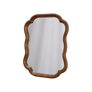 vincent life | Vintage Walnut Wall Mounted Mirror for Makeup French Style