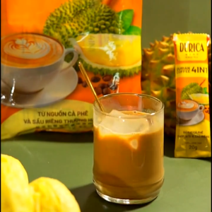 Cà Phê Hòa Tan Vị Sầu Riêng Thơm Béo DURICA Le Plateau Hộp 20g x 10 Gói