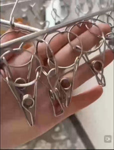 Household Clothes Drying Hanger Rack with 40clips Windproof Strong clips Socks Underwear Clip Rack