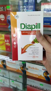 Thực phẩm bảo vệ sức khỏe Diapill giúp giảm nguy cơ biến chứng tiểu đường Dược Hồng Liên hộp 30 viên