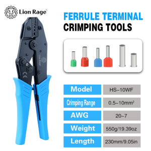 Ratchet Crimping Tool Professional Ratcheting Crimper for Ferrule Terminals & Sleeves – Precise Effortless Crimps Every Time